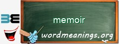 WordMeaning blackboard for memoir